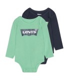 Levi's Σετ 2 κορμάκια μακρυμάνικα UNISEX BEBE